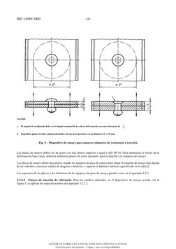 ISO 14589:2000
- 10 -
Leyenda
a
El ángulo de avellanado debe ser el ángulo nominal de la cabeza del remache con una toleranci