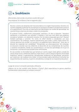 Curso Virtual
Aplicando los principios del DUA
2
Unidad 1 Conociendo los conceptos claves del DUA
Sesión 1 Conceptos claves y
