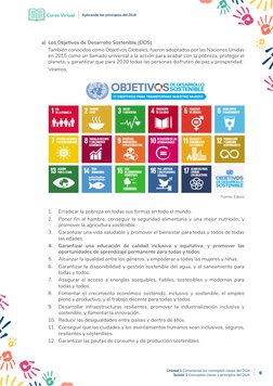 Curso Virtual
Aplicando los principios del DUA
6
Unidad 1 Conociendo los conceptos claves del DUA
Sesión 1 Conceptos claves y