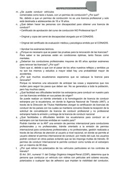 m. ¿Se  puede  conducir  vehículos
comerciales como taxis o buses, con un permiso de conducción? ¿Por qué?
No, debido a que u