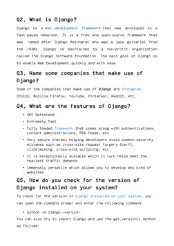 Q2. What is Django?
Django  is  a web  development  framework (https://www.edureka.co/blog/python-frameworks/) that  was  dev