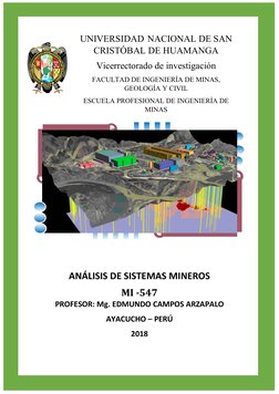UNIVERSIDAD NACIONAL DE SAN
CRISTÓBAL DE HUAMANGA
Vicerrectorado de investigación 
FACULTAD DE INGENIERÍA DE MINAS,
GEOLOGÍA