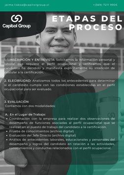 Coordinación con la empresa para realizar dos observaciones de
desempeño de funciones asociadas al perfil ocupacional que se