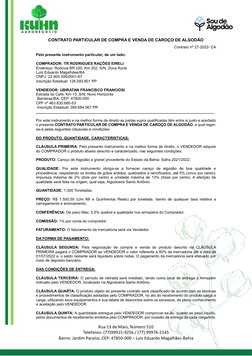 Rua 13 de Maio, Número 510 
Telefones: (77)99915-9256 / (77) 99976-2145 
Bairro: Jardim Paraíso, CEP: 47850-000 – Luí