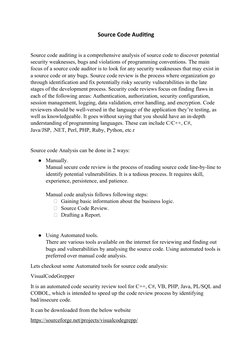 Source Code Auditing Methods and Tools | PDF | Vulnerability (Computing ...