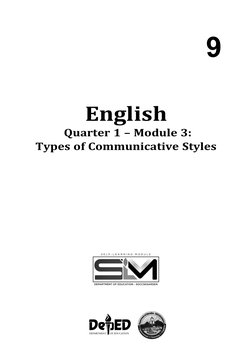 9
English
Quarter 1 – Module 3: 
Types of Communicative Styles

