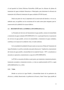 8 
 
el cual aprueba los Límites Máximos Permisibles (LMP) para los efluentes de plantas de 
tratamiento de aguas residuales