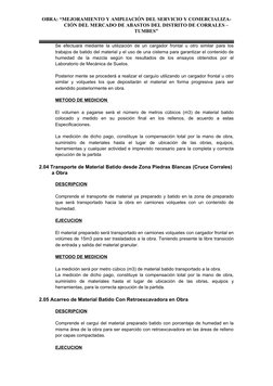 OBRA: “MEJORAMIENTO Y AMPLIACIÓN DEL SERVICIO Y COMERCIALIZA-
CIÓN DEL MERCADO DE ABASTOS DEL DISTRITO DE CORRALES –
TUMBES”