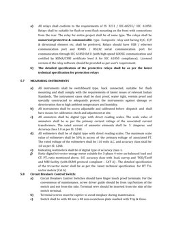 11kV Indoor VCB Switchgear Specification | PDF | Electrical Wiring ...