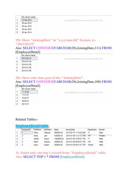 SQL Queries for Employee Details | PDF | Information Retrieval ...