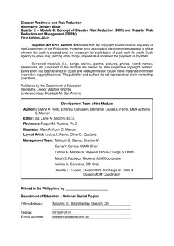 Disaster Readiness and Risk Reduction: Quarter 2 - Module 6 | PDF ...