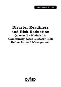 Quarter 2 - Module 16: Community-Based Disaster Risk Reduction and ...