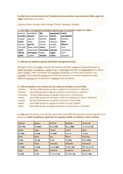 Escribe ahora correctamente las 13 palabras de las anteriores que necesiten tilde, según las 
reglas. Sepáralas con comas.
Co