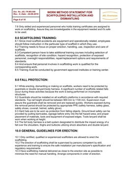 Scaffolding Installation and Dismantling Method | PDF | Scaffolding ...