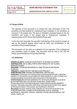 Underground Pipe Installation Method Statement | PDF | Pipe (Fluid ...