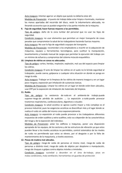 Acto inseguro: Intentar agarrar un objeto que quizás no debería estar ahí.
Medidas de Prevención:  el puesto de trabajo debe