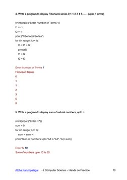 12th Computer Science Hands-on Practice | PDF | String (Computer ...
