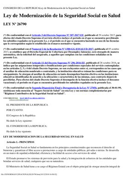 file:///D/NORMAS%20NACIONALES/26790.htm[18/12/2018 16:08:02]
CONGRESO
DE LA REPUBLICALey de Modernización de la Seguridad
Soc