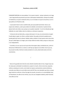 Peacehaven, octubre de 1999 
 
 
CONSIDERÉ EMPEZAR con estas palabras: