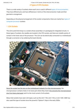 Lga Socket Types Understanding CPU Socket Types: LGA & PGA | PDF | Computer Hardware ...