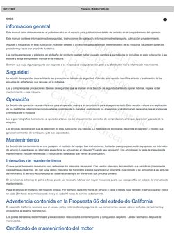 
SMCS -
informacion general
Este manual debe almacenarse en el portamanual o en el espacio para publicaciones detrás del asi