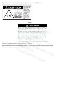Esta señal de advertencia se encuentra en el pivote de dirección, en ambos lados de la horquilla.
g00466543
No hay espacio li