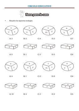 CIRCULO EDUCATIVO 
 
Circulo Educativo  (http://circuloeducativo.com/)
 
 
 
• 
Resuelve las siguientes analogías.