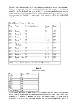 The other concern in sustaining performance was the trend towards internal cannibalisation. 
The desk top computer was being