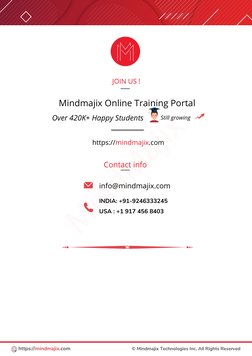 JOIN US ! 
https://mindmajix.com
Contact info
https://mindmajix.com
INDIA: +91-9246333245
USA : +1 917 456 8403
© Mindmajix T