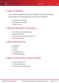 © Mindmajix Technologies Inc. All Rights Reserved
Department
Location
Classes
Use global search
Netsuite Data Model
Introduct