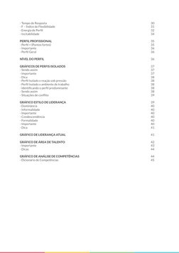 - F – Índice de Flexibilidade
- Tempo de Resposta
- Energia de Perﬁl
- Incitabilidade
- Perﬁl Geral 
- Importante
NÍVEL DO PE