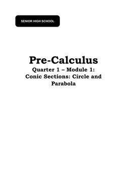 PreCal Quarter 1 Module 1 | PDF | Ellipse | Circle