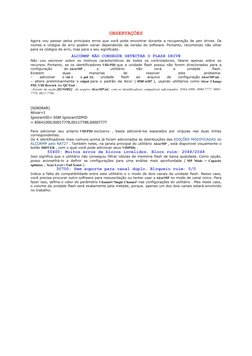 OBSERVAÇÕES
Agora vou passar pelos principais erros que você pode encontrar durante a recuperação de pen drives. Os
nomes e c