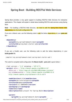 Spring Boot RESTful Web Services Guide | PDF | Uniform Resource ...