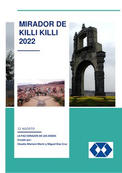 1 
 
 
 
 
 
 
 
 
12 AGOSTO 
 
 
LA PAZ CORAZON DE LOS ANDES  
Creado por: 
Claudia Mamani Marin y Miguel Diaz Cruz 
 
M