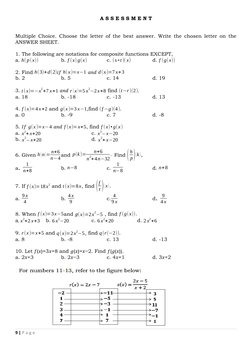 A S S E S S M E N T
Multiple Choice. Choose the letter of the best answer. Write the chosen letter on the
ANSWER SHEET. 
1. T