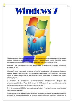 Esta versión está diseñada para uso en PC, incluyendo equipos de escritorio en hogares y 
oficinas, equipos portátile