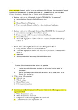 Critical Thinking Exam Questions & Answers | PDF | Argument | Deductive ...