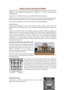 NEOCLÁSICO EN INGLATERRA
En Inglaterra fueron muy importantes los textos de Palladio durante el siglo XVIII. Su gran difusión