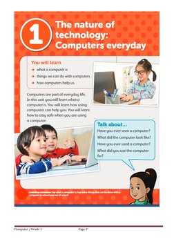 Grade 1 Computer Science Workbook | PDF | Computer Keyboard | Computing