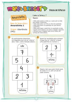 Regras da Brincadeira Amarelinha | PDF