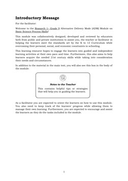 Research 1: Quarter 1 - Module 1: Basic Science Process Skills | PDF ...