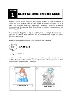 Research 1: Quarter 1 - Module 1: Basic Science Process Skills | PDF ...