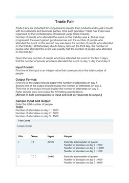 Trade Fair
 
Trade Fairs are important for companies to present their products and to get in touch
with its customers and bus