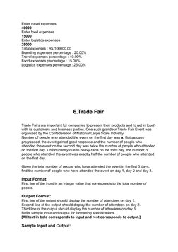 Enter travel expenses
40000
Enter food expenses
15000
Enter logistics expenses
25000
Total expenses : Rs.100000.00
Branding e