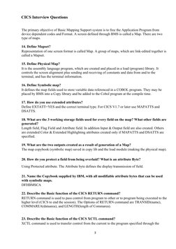 CICS Interview Q&A Guide | PDF | Programming | Computer Program