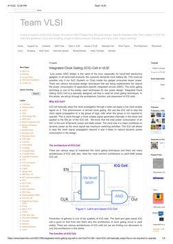 Integrated Clock Gating in VLSI Design | PDF | System On A Chip ...