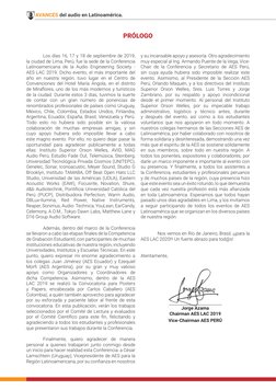 Los días 16, 17 y 18 de septiembre de 2019, 
la ciudad de Lima, Perú, fue la sede de la Conferencia 
Latinoamericana de la