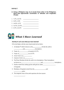 Grade 7 Science Q4 Module 1: Philippines | PDF | Latitude | Equator
