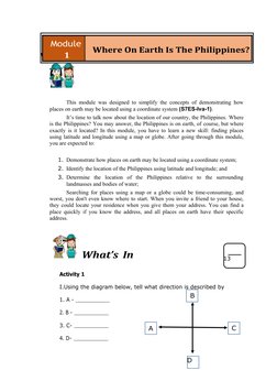 Grade 7 Science Q4 Module 1: Philippines | PDF | Latitude | Equator